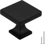 25 Pack Black Cabinet Knobs Matte Square Dresser Drawer Zinc Alloy. Fixed Price $46.99.
