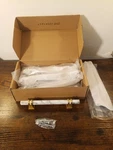 Haliwu 7 Pk White Marble Grain Cabinet Pulls Gold Handles 2 Tone Square Hardware. Fixed Price $18.00.