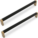 Komotia 6 Pack Matte Black Champagne Bronze Cabinet Pulls Knurled 10 Inch Hole. Fixed Price $57.00.