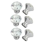 3CM Dia Clear Bling Faux Crystal Cupboard Dresser Door Pull Handle Knob 6 Pcs. Fixed Price $16.70.