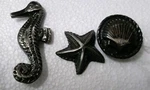 Decorative Hardware Nautical Black Nickel Cabinet Knob Starfish Seahorse Shell. Fixed Price $5.49.