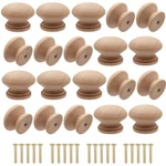 Wooden Cabinet Knobs 20PCS Unfinished Mushroom Drawer For Dressers New. Fixed Price $14.40.