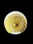 World Market Peacock Drawer Knobs Pulls Hardware White Gold Lot Set Of 6 1.75. Fixed Price $29.95.