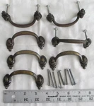 Lot Vtg Amerock 739-1 Cabinet Drawer Pulls Brass English Oil Handles 3" Center. Fixed Price $9.35.