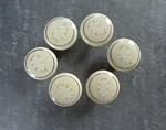 Set Of 6 New Brainerd Porcelain Cabinet Knob Pull Almond W/white Flowers. Fixed Price $14.00.