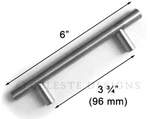 Bar Pull Modern Cabinet Handle Brushed Nickel Hollow Stainless Steel Qty 10. Fixed Price $30.10.