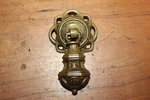 Antique Cast Bronze Drawer Drop Pendant Pull Marked F-125 Aged Patina N-62. Fixed Price $25.75.