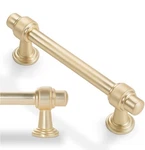 Bukobyhe 10 Pack 3-3/4 Inch Kitchen Cabinet Handles Brushed Brass Pulls. Fixed Price $44.95.