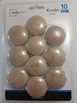 Mainstays Knobs 10 Pack Wood Finish Easy Application Hardware Included. Fixed Price $9.99.