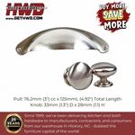 Vintage Style Pull Handle Or Round Knob Kitchen Bath Cabinet Cup Brushed Nickel. Fixed Price $5.99.
