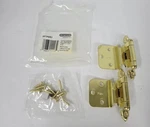 (2) Amerock BP3428-3 Polished Brass Self-closing Face Mount 3/8" Inset Hinge. Fixed Price $12.99.