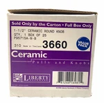 Lot Of White Liberty " Ceramic Round Knobs P95715C-W-C. Fixed Price $9.99.