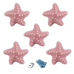 Flomore Pink Drawer Ceramic Cabinet Knobs Kids Room Handle Pull Starfish.... Fixed Price $26.49.