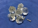 Set Of 6 Crystal Drawer Cabinet Door Knobs (170S-1130C). Fixed Price $24.99.