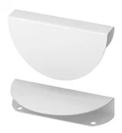 Ikea Begripa White Cabinet Pull Handles Half Round Modern Pair 804.461.15 Metal. Fixed Price $14.95.