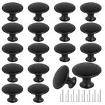Romeda 18 Piece Drawer Knobs, Black Cabinet With Round Top-type. Fixed Price $14.30.