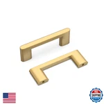 Homdiy 25X Matte Gold Cabinet Pulls 3" Hole Brushed Brass Kitchen Handles. Fixed Price $55.70.