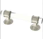 Brainerd P42221W-116 Clear Acrylic & Satin Nickel 3" Cabinet Drawer Bar Pull. Fixed Price $6.65.