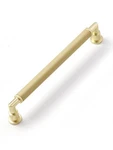 Jiasenbao 5 Pack Gold Cabinet Pulls 6.3" Hole Center Knurled Brass Drawer. Fixed Price $54.31.