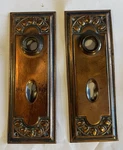 Vtg Antique Victorian Art Nouveau Knob Escutcheon Backplate 7 X2.5SOLID Copper. Fixed Price $55.00.