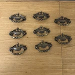 8 Vtg National Lock Antique English Center Drawer Fixed Drop Pull FO-3741-001. Fixed Price $16.00.