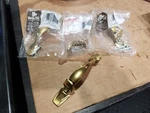 Lot Of 4 Vintage Belwith Brass Cabinet Door Pull 3" Oc - 1 Missing Screws New. Fixed Price $16.00.