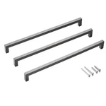 Aibeli 10 Pack Long Cabinet Pulls 12 3/5" Hole Center Ancient Grey Drawer. Fixed Price $32.84.