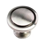 10-PACK Modern Round Pull Knob, 1-1/4", Satin Nickel, South Main Hardware SH3055. Fixed Price $12.00.