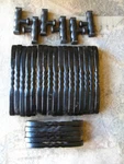 Set Of 29 Forged Twisted Iron Metal Cabinet Doors & Drawers Handles, Pulls. Fixed Price $75.00.
