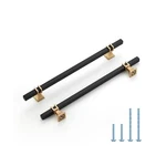 30 Pack 8 Inch Black & Gold Cabinet Handles Square Zinc-alloy Pulls For Kitch.... Fixed Price $118.26.