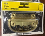 Nos Vintag Stanley Solid Brass Chest Handles 1-3/8 X 2-3/4. Fixed Price $14.99.