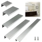 Brushed Nickel Finger Edge Pull Cabinet Door Handle Bar Back Mount Drawer. Fixed Price $9.40.