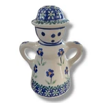 Vtg Manufaktura Boleslawiec Polish Pottery Salt & Pepper Shaker Woman Only 5". Fixed Price $15.30.