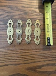 Lot Of 4 Keller Kbc Brass Door Pull Backplates. Fixed Price $19.95.