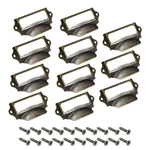 Uxcell Label Holder Pull Handles, Vintage Iron Frame Drawer Knobs For Cabi. Fixed Price $26.08.