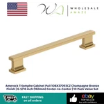Amerock Triomphe Cabinet Pull 10BX37093CZ 6-5/16 Inch (160MM) Center-to-center. Fixed Price $34.99.