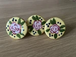 Vtg Ceramic Floral Drawer Pull/ Knob Hand Painted Flower Set 3 Cottagecore. Fixed Price $14.99.