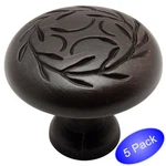 *5 Pack* Cosmas Cabinet Hardware Oil Rubbed Bronze Leaf Knobs #464ORB. Fixed Price $9.85.