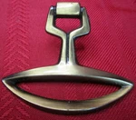 Vintage Ajax Antique Brass Color Knocker Style Door Handle Drawer Pull Knob Nos. Fixed Price $5.95.