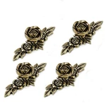 Antique Euro Rose Cabinet Knobs With Backplate, Shabby Chic Kitchen Zinc Allo.... Fixed Price $15.14.