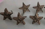 Vtg. 1 " Star Knob Cast Iron Rustic Cabinet Door / Drawer Pull Handles Set Of 5. Fixed Price $24.44.
