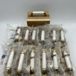 Lot 12 Vintage Kbc Heavy Ceramic Brass Cabinet Drawer Pull Handles Excellent Nos. Fixed Price $59.99.