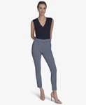 Tommy Hilfiger Women's Gingham-print Pull-on Pants French Blue Multi. Fixed Price $29.99.