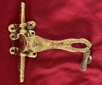 Handcrafted Moroccan Solid Brass Ornate Engraved Pivoting Swing Arm Door Latch. Fixed Price $65.00.