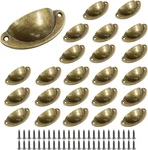 Suiwotin 24PCS Antique Cup Drawer Pulls, Brass Bronze Knobs, Cabin. Fixed Price $17.23.