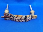 Anthropologie Enamel Brass Metal Figural Bird Feather Drawer Pull Door Handle. Fixed Price $9.30.