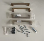 Lots 4 Gold Door Cabinet Drawer Handles Knob Pulls Steel Bar Kitchen P0S-BBR-160. Fixed Price $24.99.