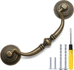 Biaungdo 6 Pcs 110MM/4.33" Hole Center Pull Handles, Zinc Alloy Rustic Vintage. Fixed Price $10.11.