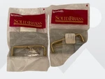 Belwith Pair 3"CC Solid Brass Square Cabinet Handle Pulls P9121 Nos. Fixed Price $11.88.