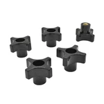 19716B-5PK 4-POINT Knob With 1/4-20 Thread Pack For Featherboards & Jigs. Fixed Price $14.49.